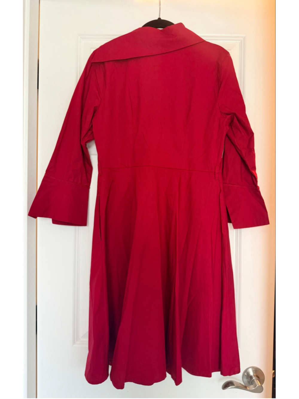 Women's eShakti Red Midi Dress Size M - Picture 5 of 5